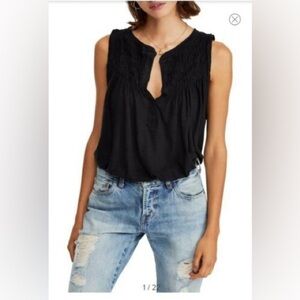 Free people linen blend tank , sz : XS